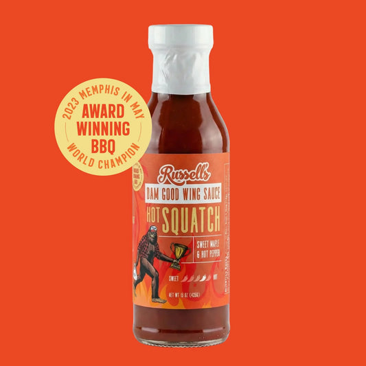 Russell's DAM GOOD BBQ Hot Squatch Wing Sauce