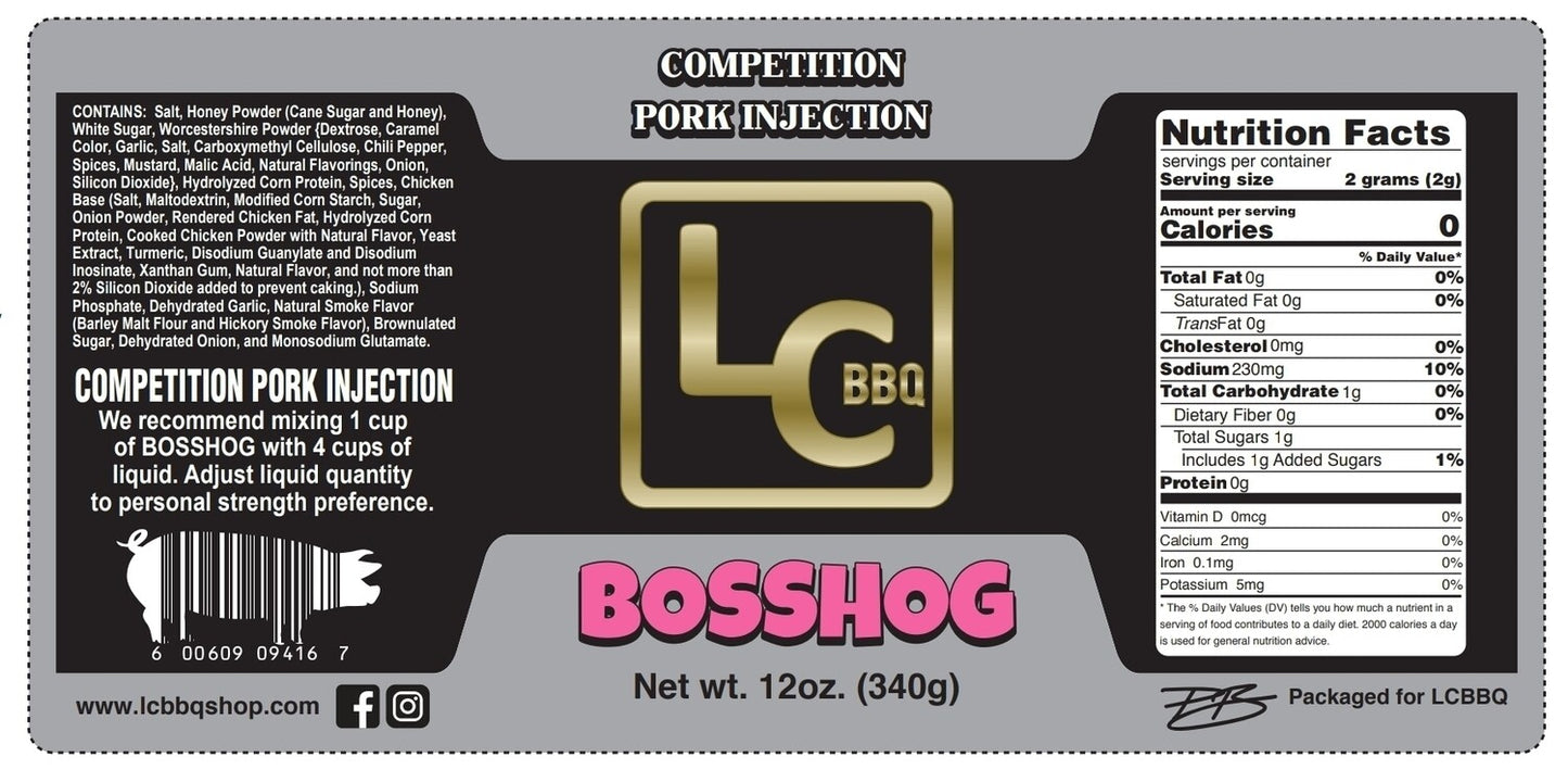 LC BBQ BossHog Competition Pork Injection