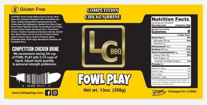 LC BBQ Fowl Play Competition Chicken Injection