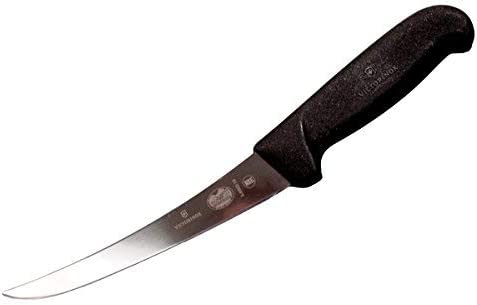 Victorinox Curved Semi-Stiff Boning Knife w/ 6" Blade, Black Fibrox® Nylon Handle