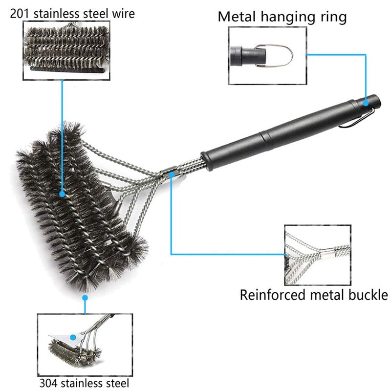Grill Brush with XTRA Large Scraper