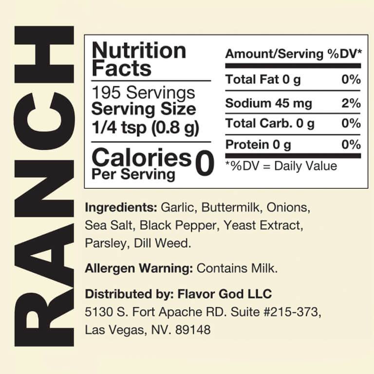 Flavor God Ranch Seasoning